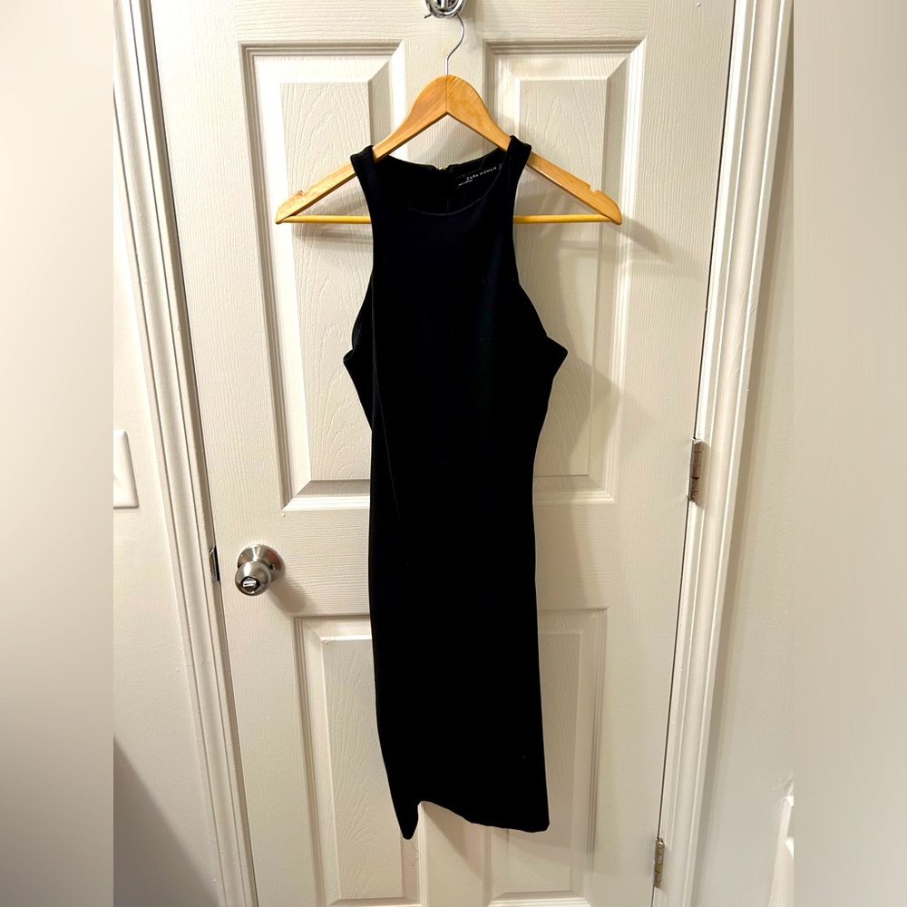Zara Bodycon Little Black Dress - full back zipper